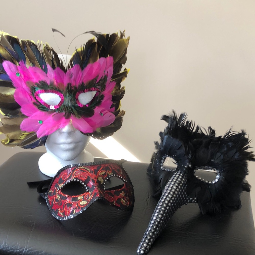 Masquerade Party Masks, 3 pieces